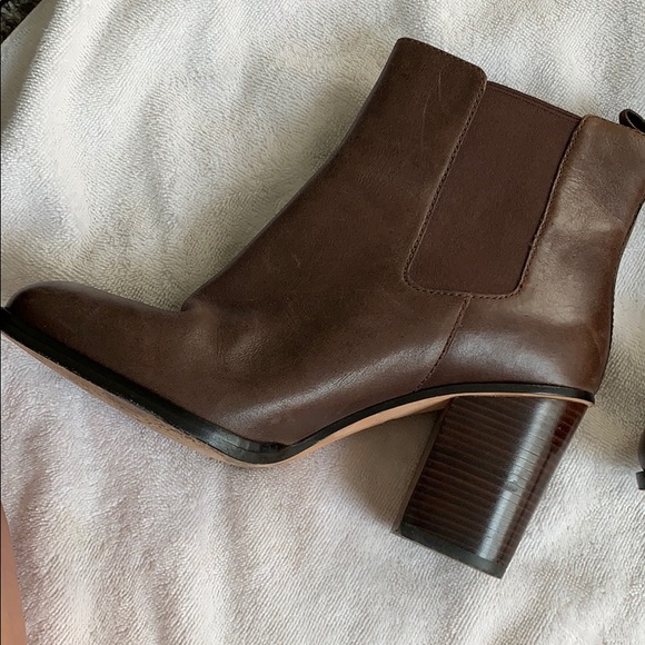 Cole Haan Brown Leather Heel Boots size 9 - Picture 3 of 13